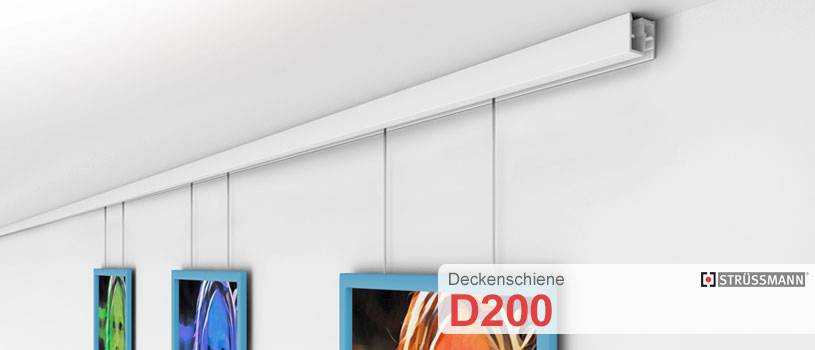 ShopDeckenschiene D200 günstig kaufen » Bilderschiene zur Deckenmontage